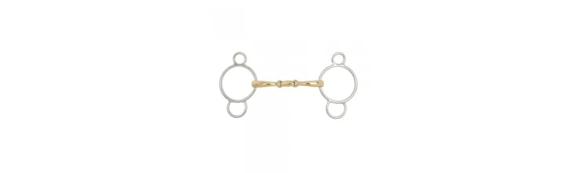 Bocado BR Pessoa Soft Contact Dorado 16 mm 11,5 cm-Alvarez Hot