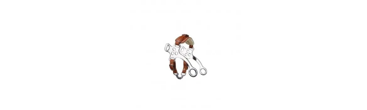 Bocado Hackamore con Muserola de Cuero-Alvarez Outlet