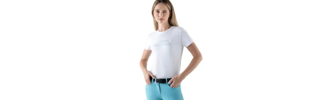 Camiseta Equiline Strass Mujer