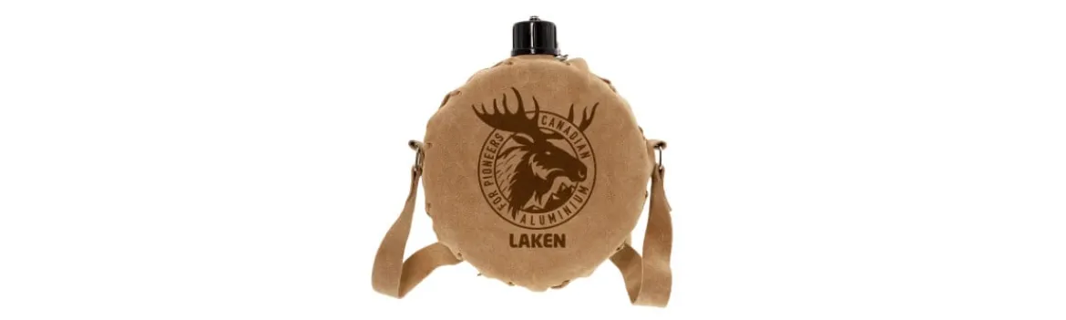 Cantimplora de Aluminio con Funda de Piel Canadiense-Laken New