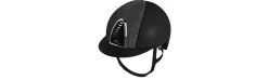 Casco Kep Cromo 2.0 Textile Negro Frontal Star Marco Plata Logo Kep Swarovski-Kep Italia New