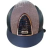 Casco Kep Cromo 2.0 Textile Azul Frontal Galassia Swarovski Rosa Marco Oro Rosa-Kep Italia Clearance