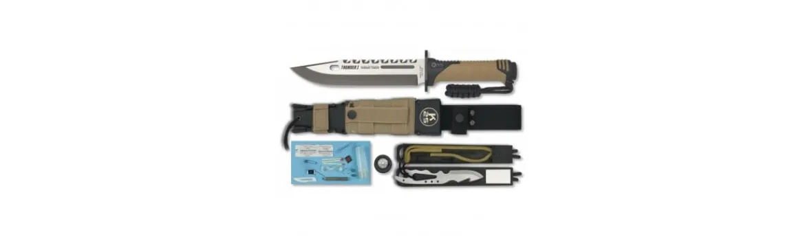 Cuchillo K25 Thunder I + Kit Supervivencia-Rui