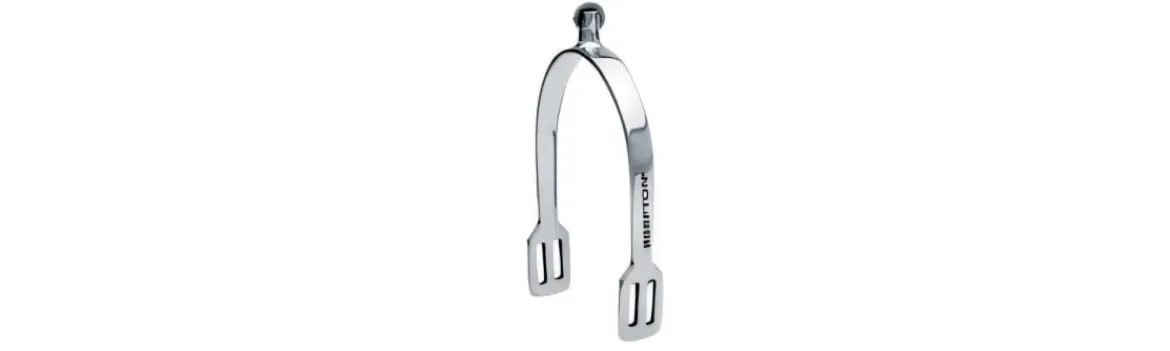 Espuela Inglesa Mujer Punta Recta Inox con Ruleta Plana (Par)-Sefton Clearance