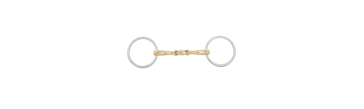 Filete Anilla BR Contact 3 Piezas Dorado-BR Equestrian Hot