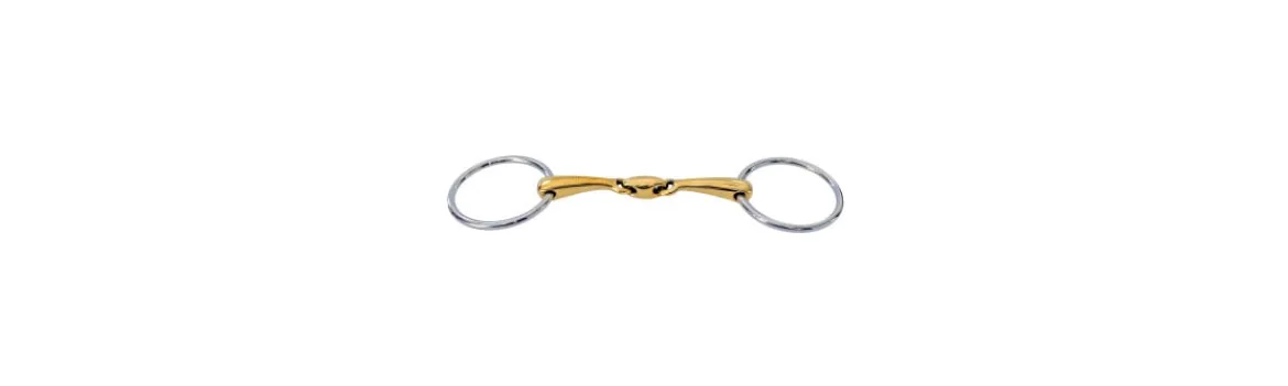 Filete Cyprium Oro Anilla Embocadura Hueca Partida Doble-Sefton Outlet