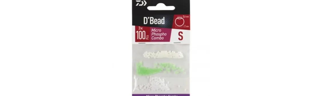 Kit Perlas Daiwa Micro Beads 3 colores Fosforescente