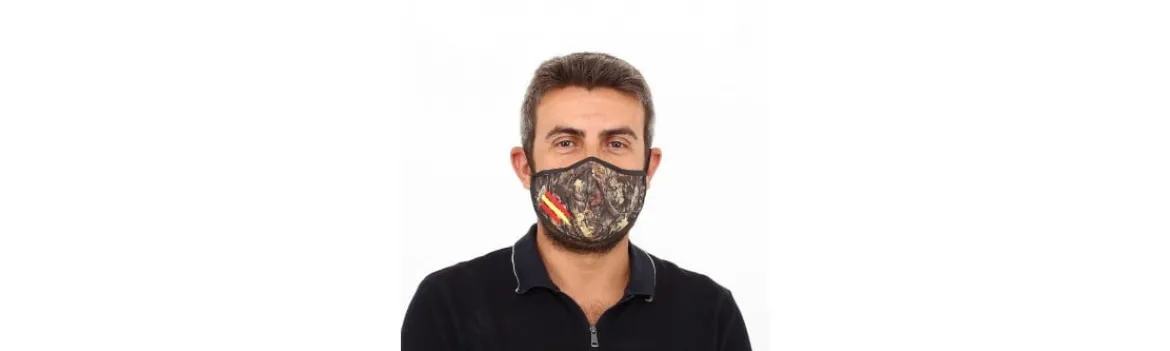 Mascarilla DEPORTIVA HOMOLOGADA REUTILIZABLE_Camuflaje Bandera-Alvarez Best