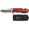 Navaja táctica de seguridad rojo/negro Hoja 8,4 cm-K25 Best