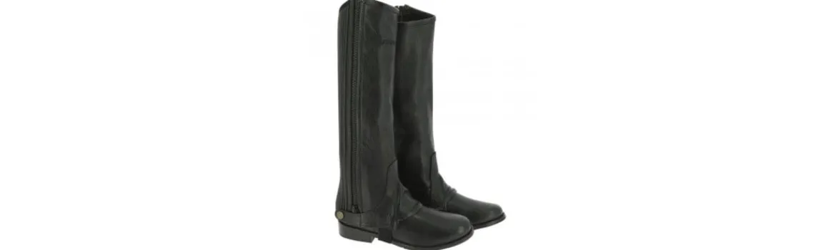 Polainas EQUITHÈME de cuero Junior-Equi Theme Clearance