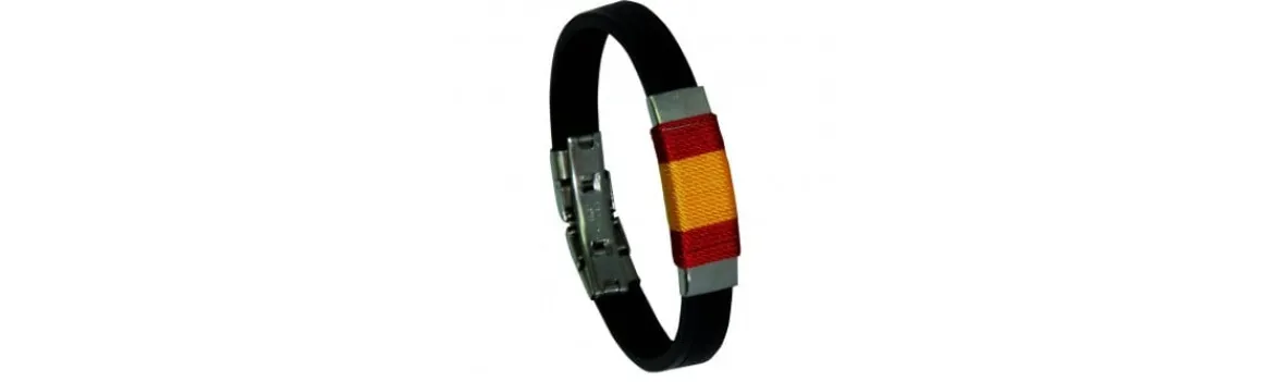 Pulsera de Caucho con Bandera-Alvarez Hot